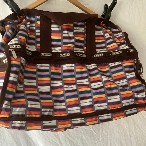 Lesportsac vintage brown travel weekender - Picture 7 of 12